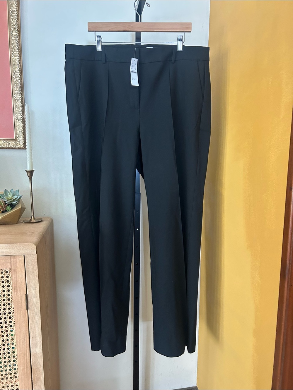 J. Crew Natalia Pant In Four-season Stretch Carreman Trousers Black NWT Size 18 - Picture 2 of 7